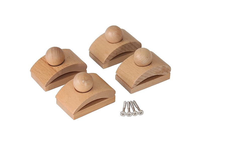 Classy Clamps Wooden Quilt Wall Hangers 4 Small Clips (Light) and