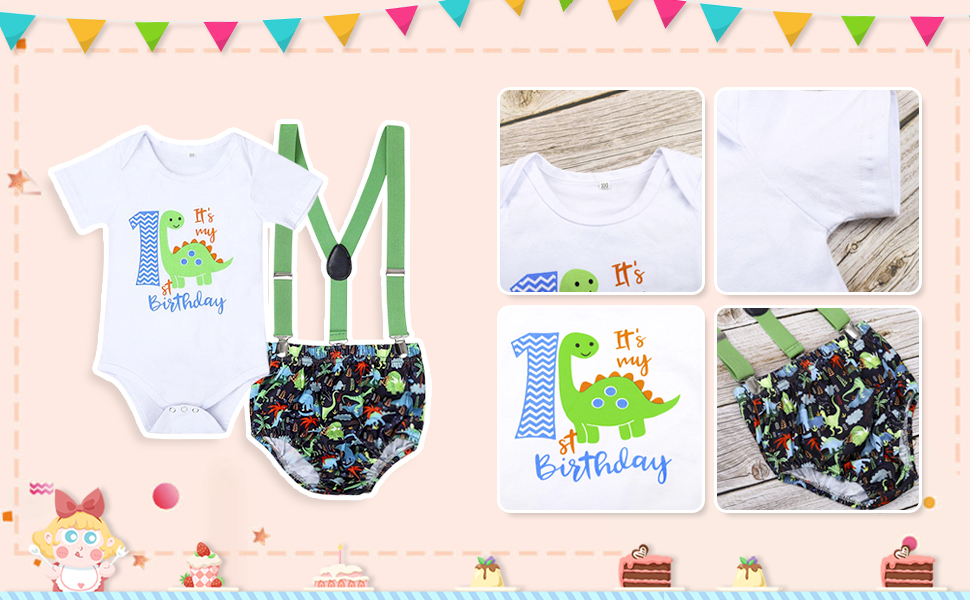 Baby Boy First Birthday Cake Smash Outfit