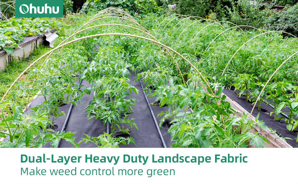 Ohuhu 3x50 FT Premium 5oz Landscape Fabric, DualLayer