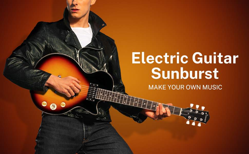 Donner 39 Inch LP Electric Guitar Solid Body Beginner Kit Sunburst Full Size, with Bag, Strap, Cable, for Beginner,DLP-124S : Amazon.ca: Musical Instruments, Stage & Studio