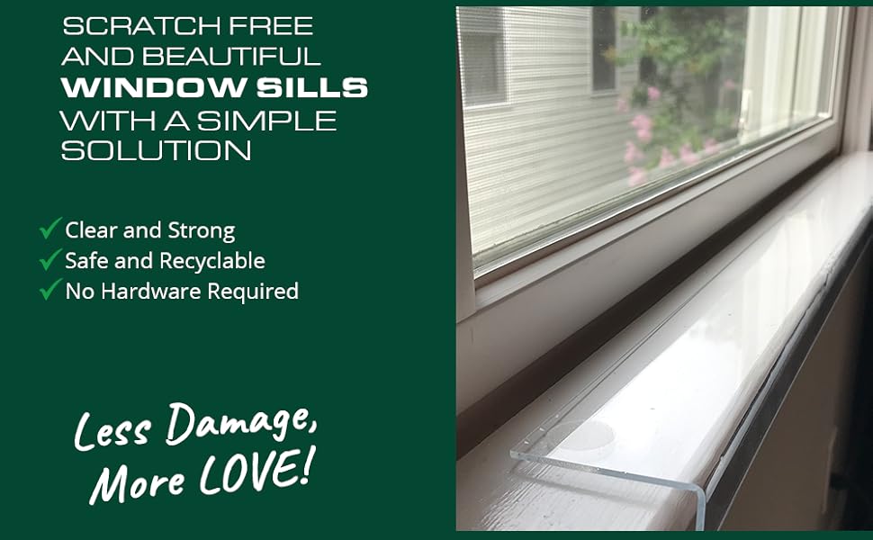 CLAWGUARD Window Sill Protector Strong Transparent Protection from Dog and Cat