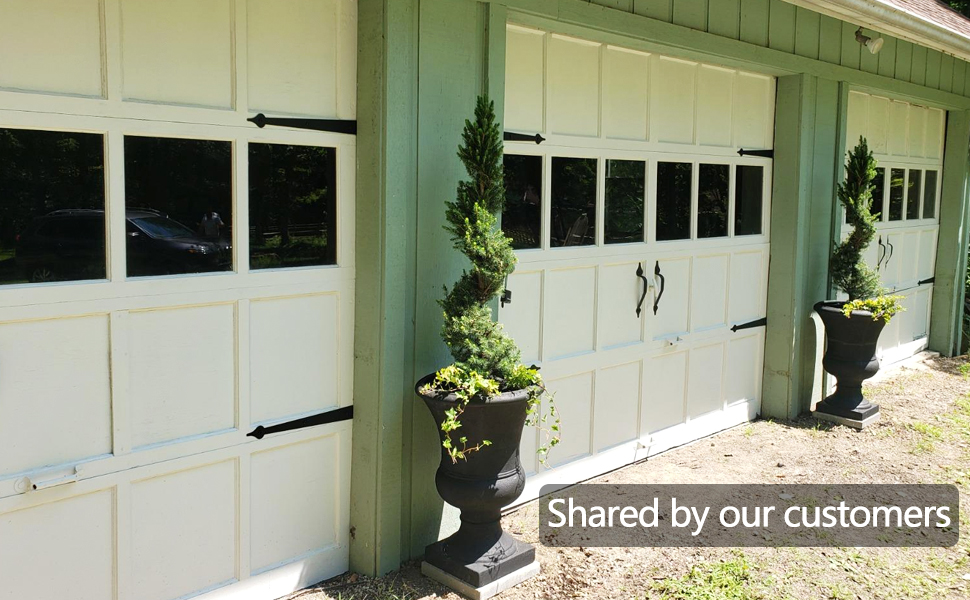 Garage Carriage Door Hinges Iron Decorative Garage Handles Hardware Kit