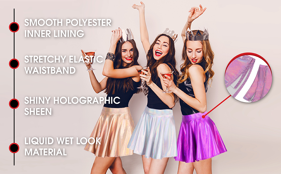 holographic skater skirt outfit
