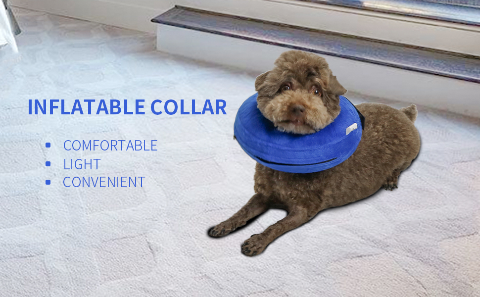 XHE Adjustable Inflatable Dog Cone Collar, Soft