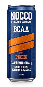 NOCCO Boisson énergissante goût tropical 180 mg caféine 24x330ml