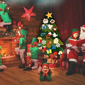 ミニクリスマスツリー フェルトオーナメント付き 2023-10-7-4.jpg