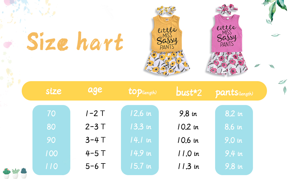 Toddler Baby Girl Clothes Floral T-Shirt Tops Vest Pants Shorts Infant Summer Outfits Set