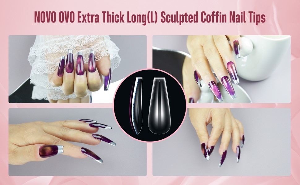 Sculpted Coffin Nail Tips