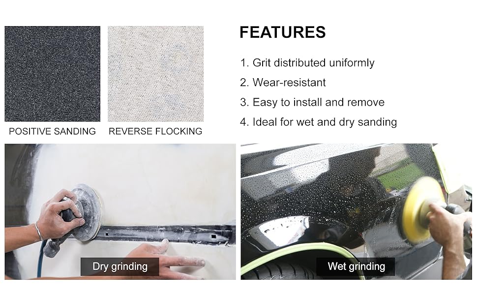 20Pcs 7 Inch Hook and Loop Wet Sanding Discs 2000 Grit Heavy Duty