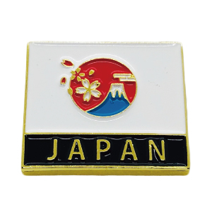 Amazon | 日の丸 ピンバッジ 桜ふぶき日本国旗 日章旗 桜花