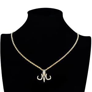 Union Power Cartoon Magic Tattoo Logo M Pendant Necklace Hip Hop