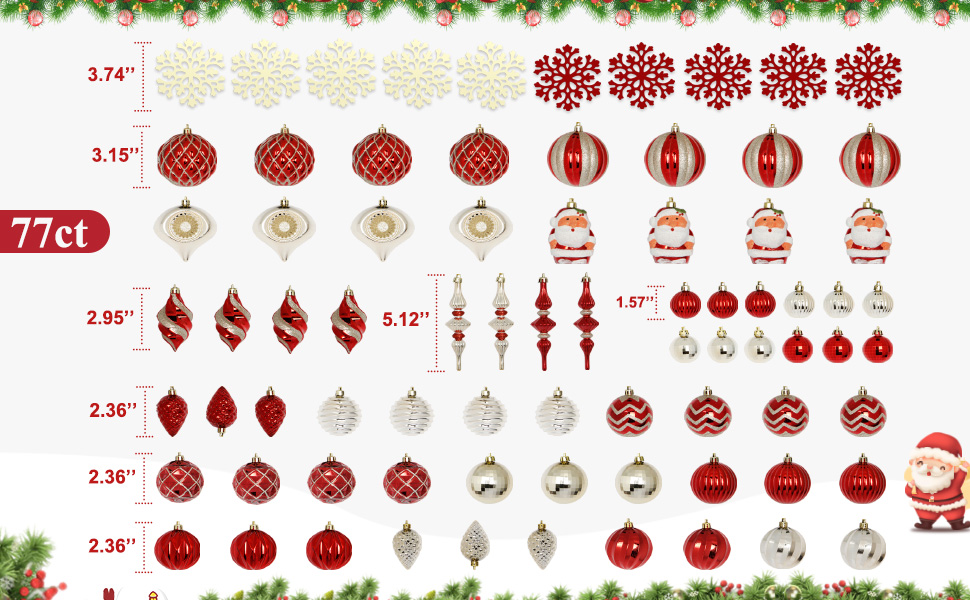 77ct Christmas Ornaments