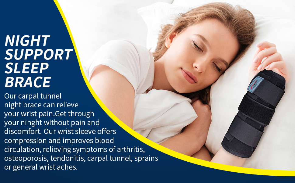 Carpal Tunnel Wrist Brace For Sleeping, Night Sleep Support Brace