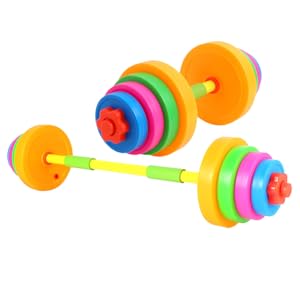 ダンベルプラスティック Amazon | GOOHOCHY プラスチック製ダンベル 子供用バーベル エクサ用