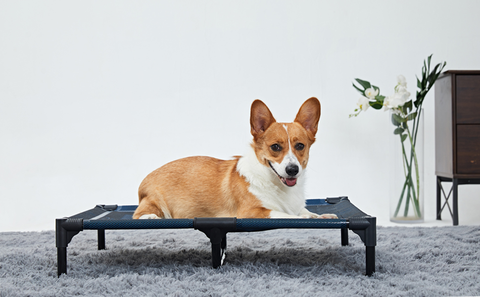ANWA Elevated Dog Bed Large, Cooling Raised Dog Bed Outdoor