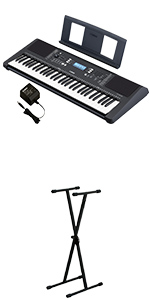 YAMAHA PSR-E373 61鍵盤 キーボード 箱あり Xスタンド付 Yamaha PSR-E373 61-Key Portable Keyboard Deluxe Package