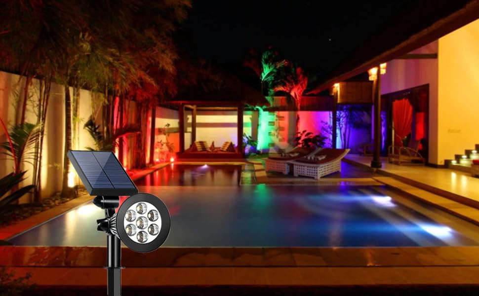 solar lights for yard decarotion pool