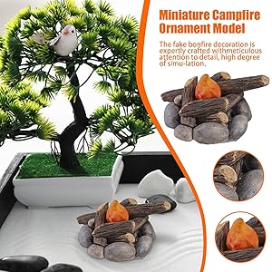 ガラス細工　ミニチュア　キャンプファイヤー ガラス細工 ミニチュア キャンプファイヤー