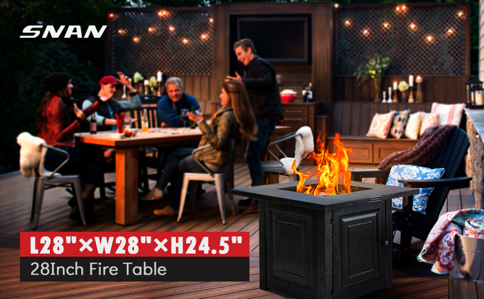 Propane Fire Pit, Outdoor Companion, SNAN 28 Inch Auto