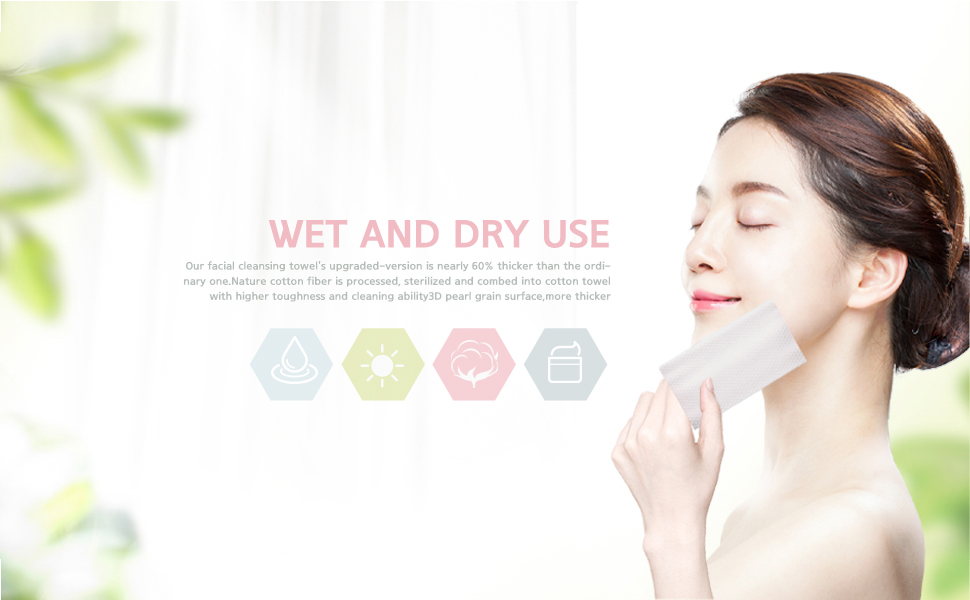 GothicBride Disposable Face Towel Facial Cotton Tissue Dry