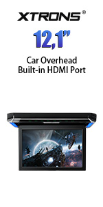 car overhead roof mount monitor dvd player