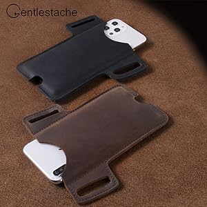 leather belt phone holder