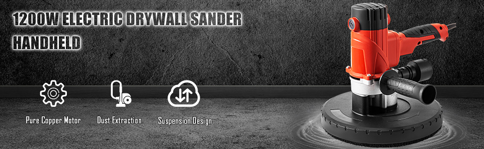 VEVOR Ponceuse Orbitale Filaire, Ponceuse Excentrique Filaire, Ponceuse Vibrante, 1200W 10 ponceuse orbitale filaire