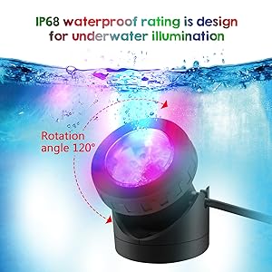 waterproof underwater pond lights 