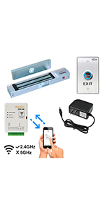 wifi door controller electromagnetic lock push to exit buttons