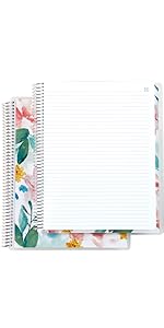 Coiled notebook, Lined