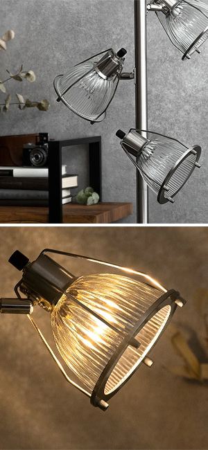 3灯スタンドライト JUKE ジューク 電球付き インダストリアル 3灯スタンドライト JUKE〔ジューク〕 | 家具・インテリア通販