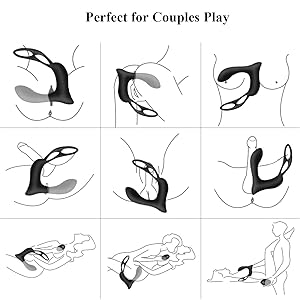 Anillo de Pene Vibrador Control Remote Masajeador de Próstata ...