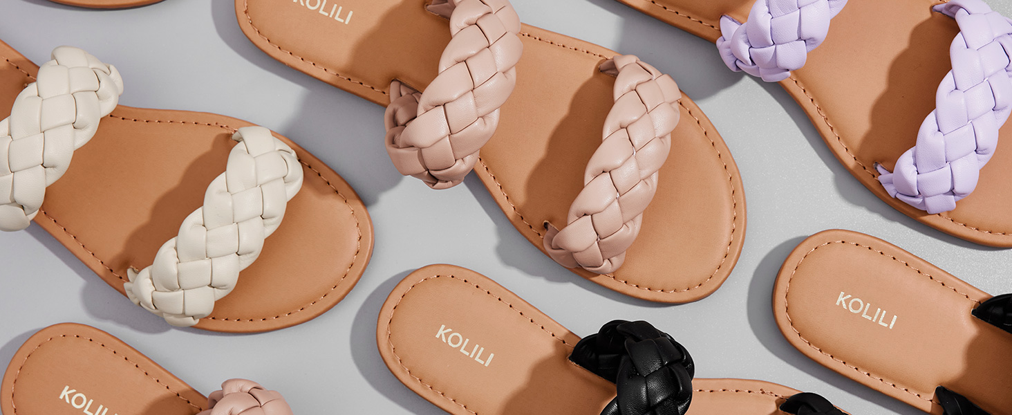 FAKE LEATHER BRAIDED SANDAL Mサイズ