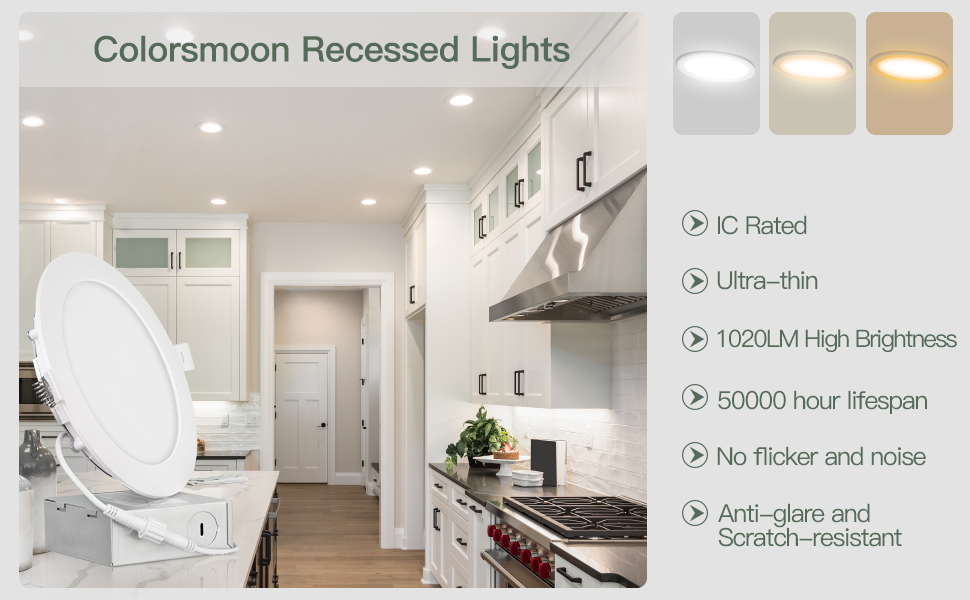 Colorsmoon Recessed Lights