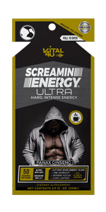 Vital 4U Screamin energy ultra caramel coffee energy shot run gel boost healthy pre workout