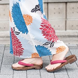 綿麻浴衣・帯、下駄セット Amazon | [たゆたふ] 浴衣3点セット 綿麻 大人 モダン シック