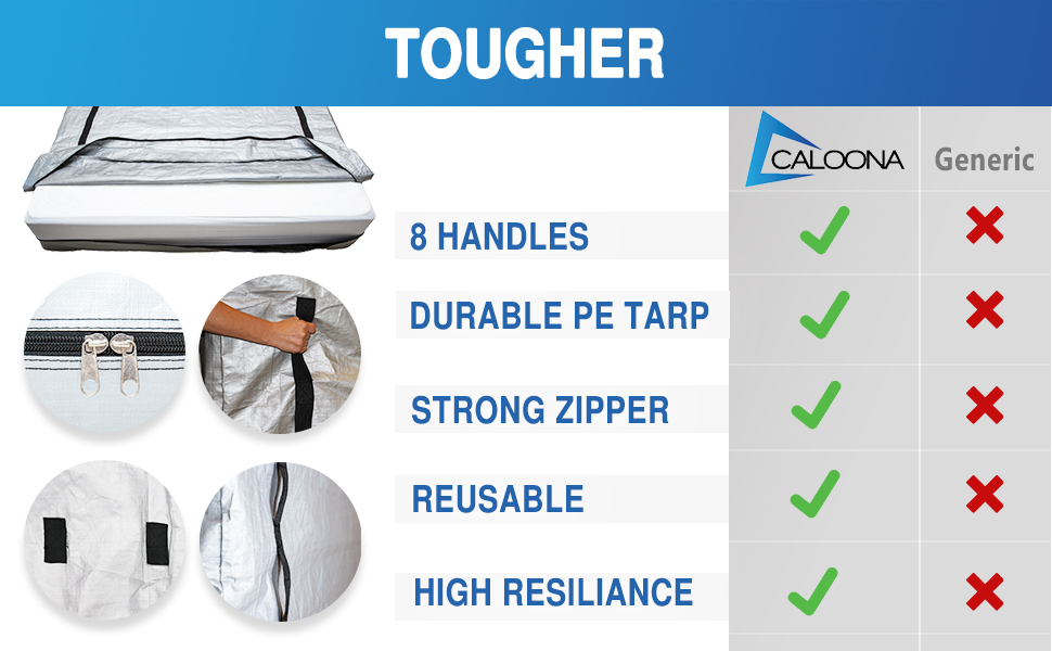 Caloona Mattress Bags for Moving and StoragePatent Pending