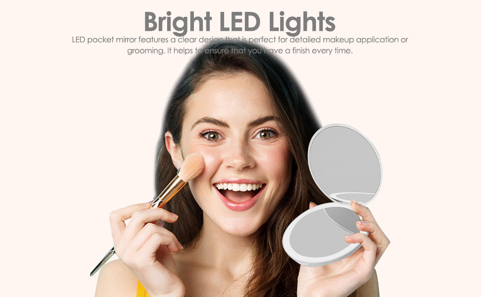 Bolsillo LED redondo Espejo