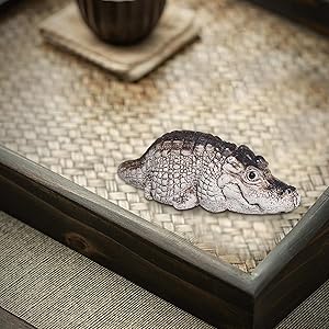 Amazon.co.jp: ワニの置物ティーペット - 写真ミニ クロコダイル