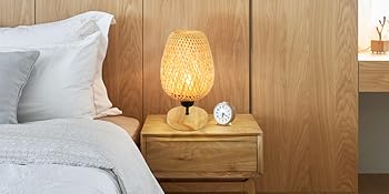 Tischlampe Rattan