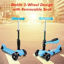 Patinete 3 Ruedas Scooter 3-en-1