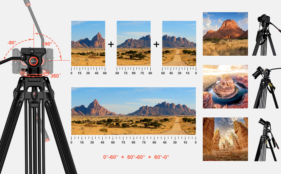 GEEKOTO Video Tripod System, 72 inches Heavy Duty Tripod