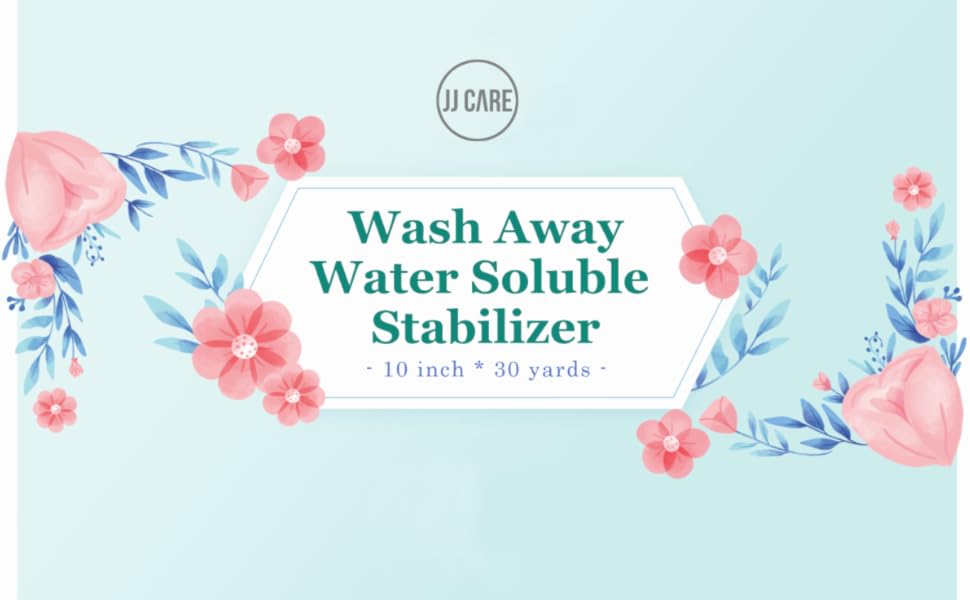 Wash Away Stabilizer for Embroidery (10"x30 Yards) Water