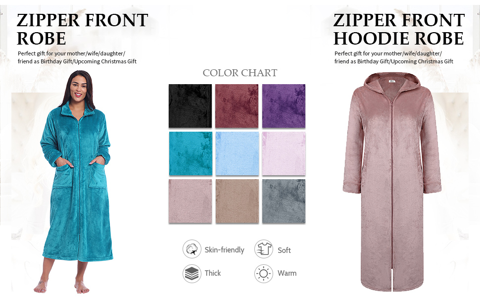 Amorbella Womens Long Fluffy Dressing Gown Housecoat Robe Bathrobe