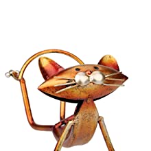 Yoga Cat Metal Sculpture
