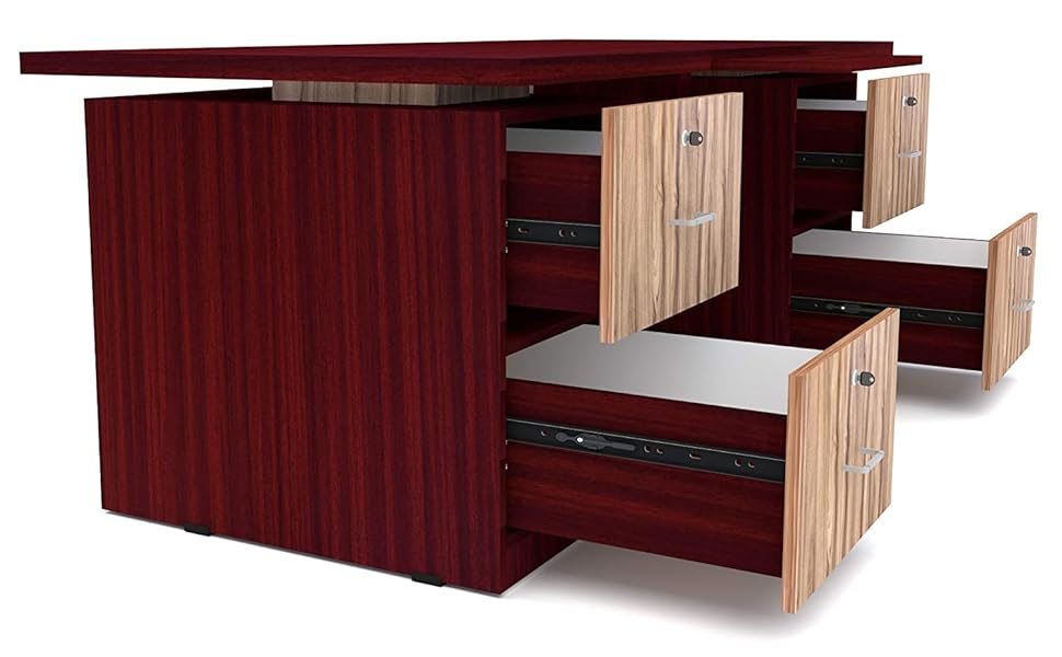 DURAFUR Century PreLaminated Board Suede Finish Office Executive Table