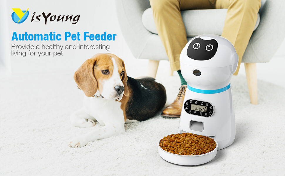 Pet Supplies isYoung Automatic Pet Feeder, 118oz/3.5L Smart Food