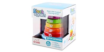 educational learning activity stack toy tower colors animals music song sound babies toddlers
