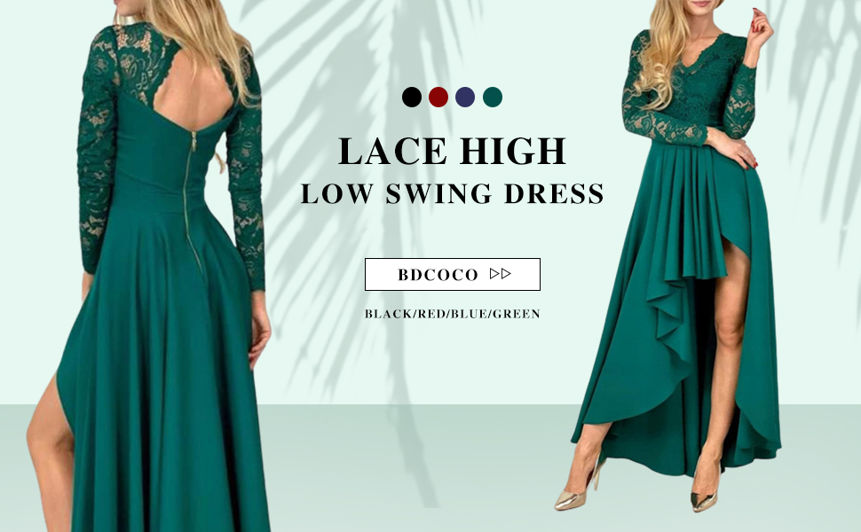 lace high low dresses