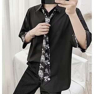 総柄 柄シャツ ネクタイシャツ 長袖 シャツ オーバーサイズ ネクタイ シルク HADACHU】ジャカード織りシルクネクタイ | 藤巻百貨店
